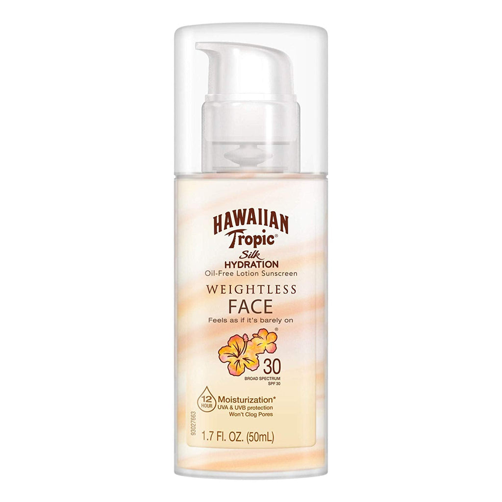 Hawaiian Tropic Weightless Hydration Facial Sunscreen SPF 30 – 2 Pack, 1.7oz