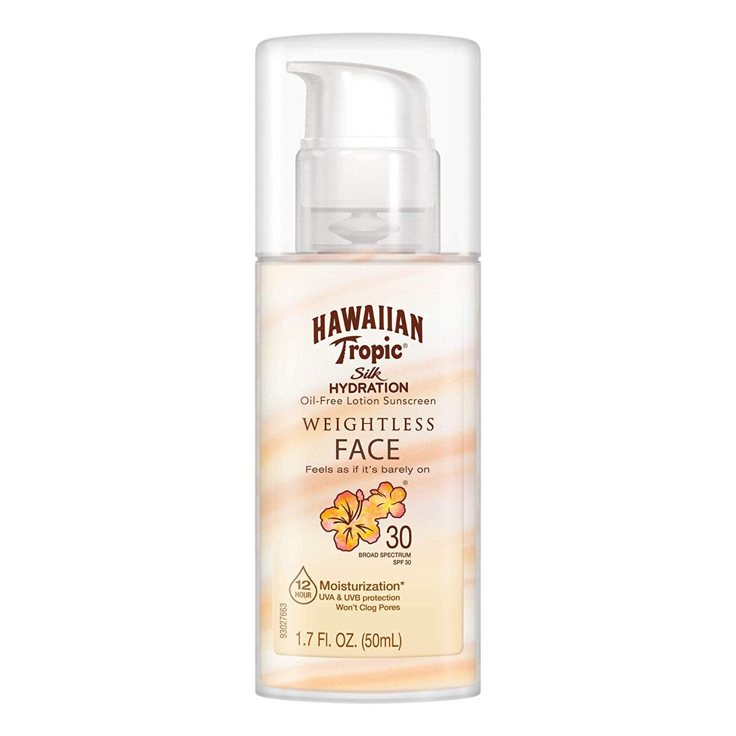 Hawaiian Tropic Weightless Hydration Facial Sunscreen SPF 30 – 2 Pack, 1.7oz
