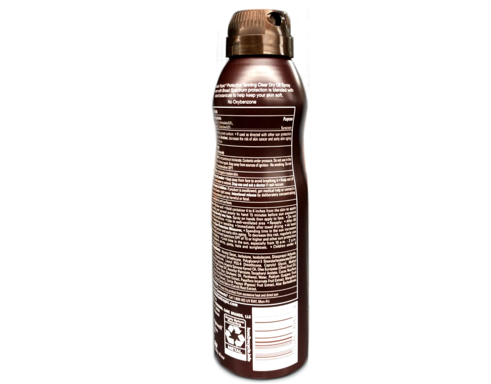 Hawaiian Tropic Dry Oil Clear Spray SPF30 – 5.2 oz Pack of 2