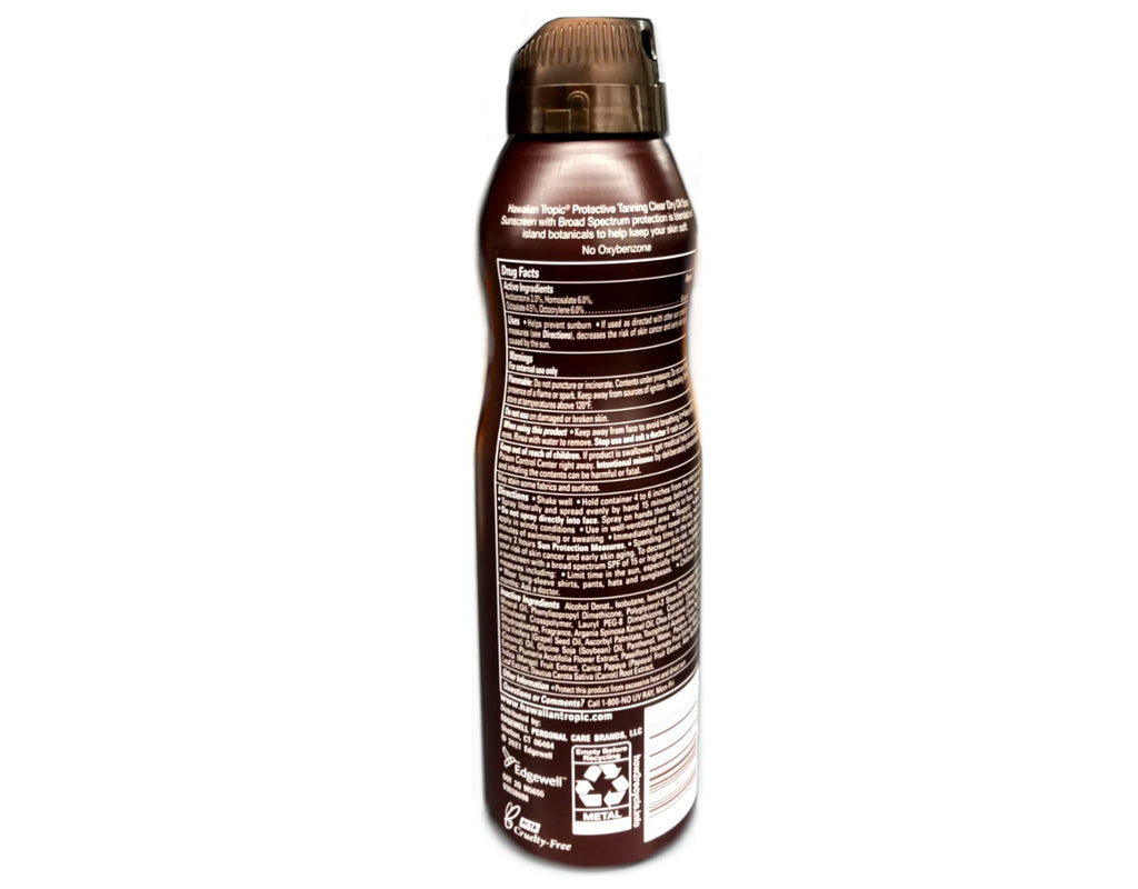 Hawaiian Tropic Dry Oil Clear Spray SPF30 – 5.2 oz Pack of 2
