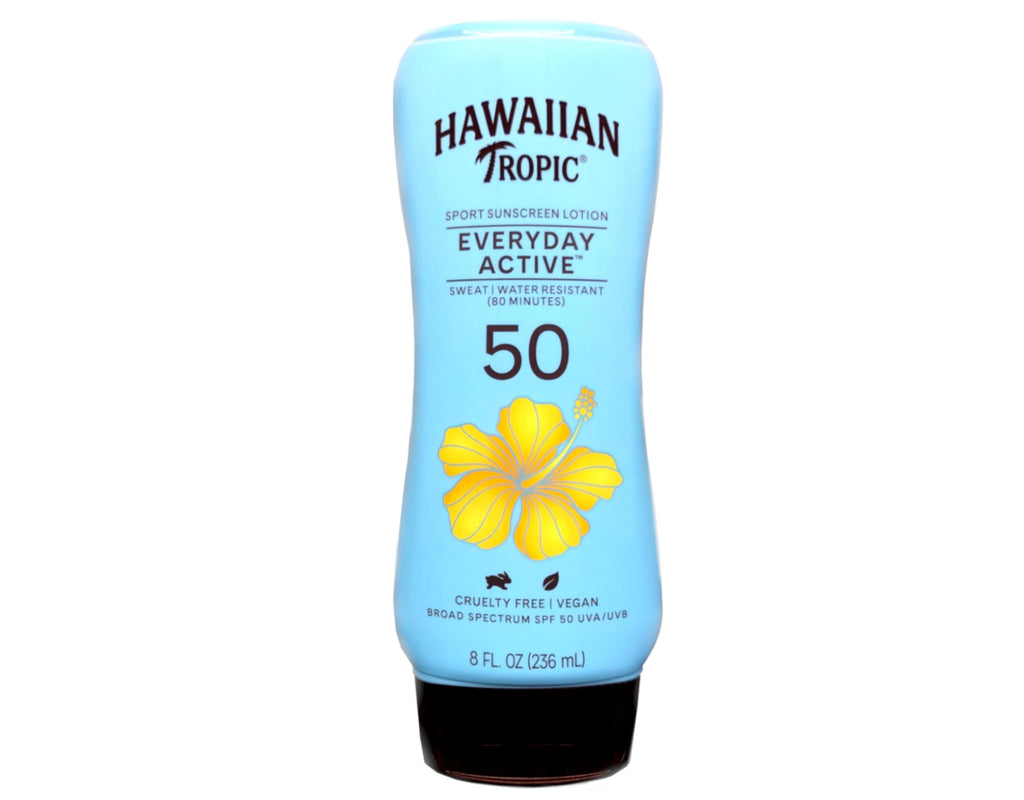 Hawaiian Tropic Everyday Active Sunscreen Lotion SPF 50 - Water-Resistant, Broad Spectrum UVA/UVB (8 oz Pack of 2)
