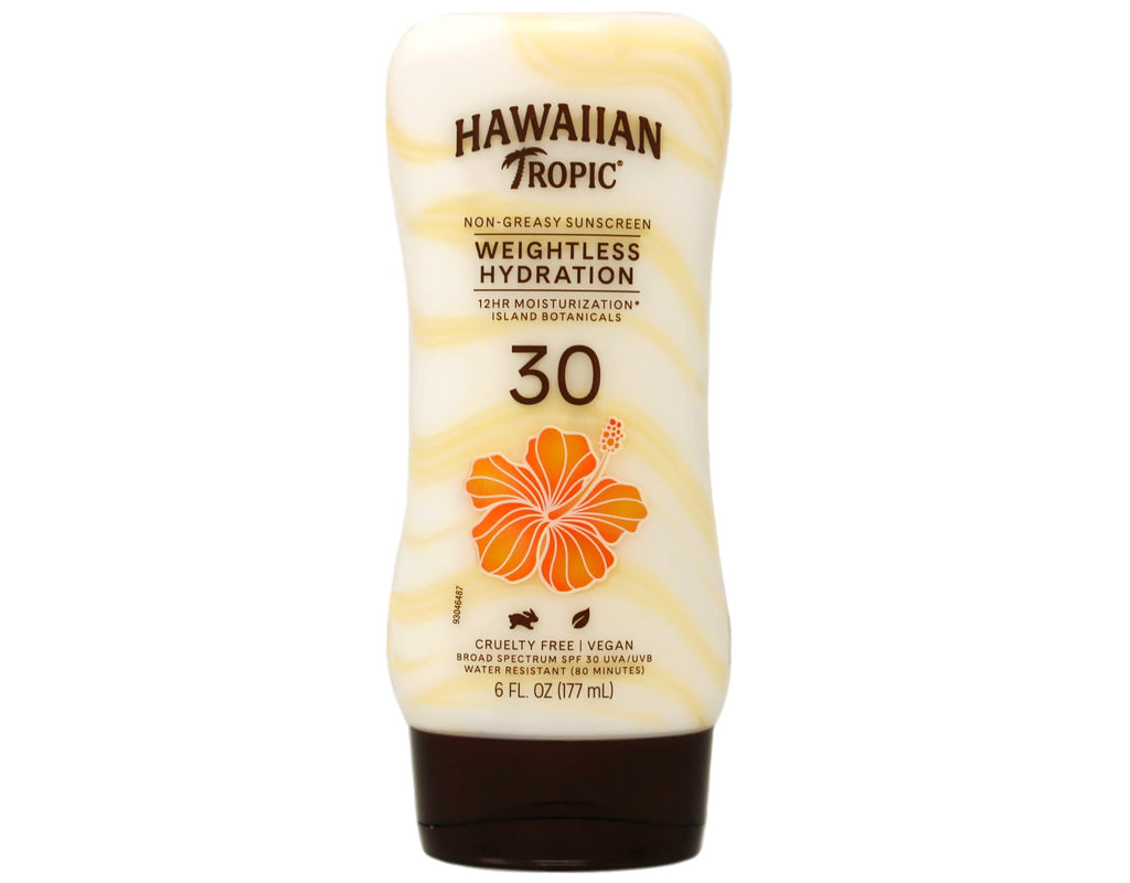Hawaiian Tropic Silk Hydration SPF 30 Sunscreen Lotion – 6 oz | Broad Spectrum Moisturizing Sun Care