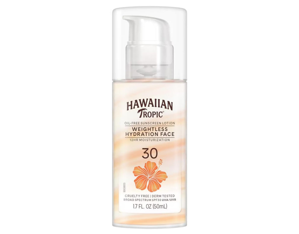 Hawaiian Tropic Weightless Hydration Facial Sunscreen SPF 30 – 2 Pack, 1.7oz