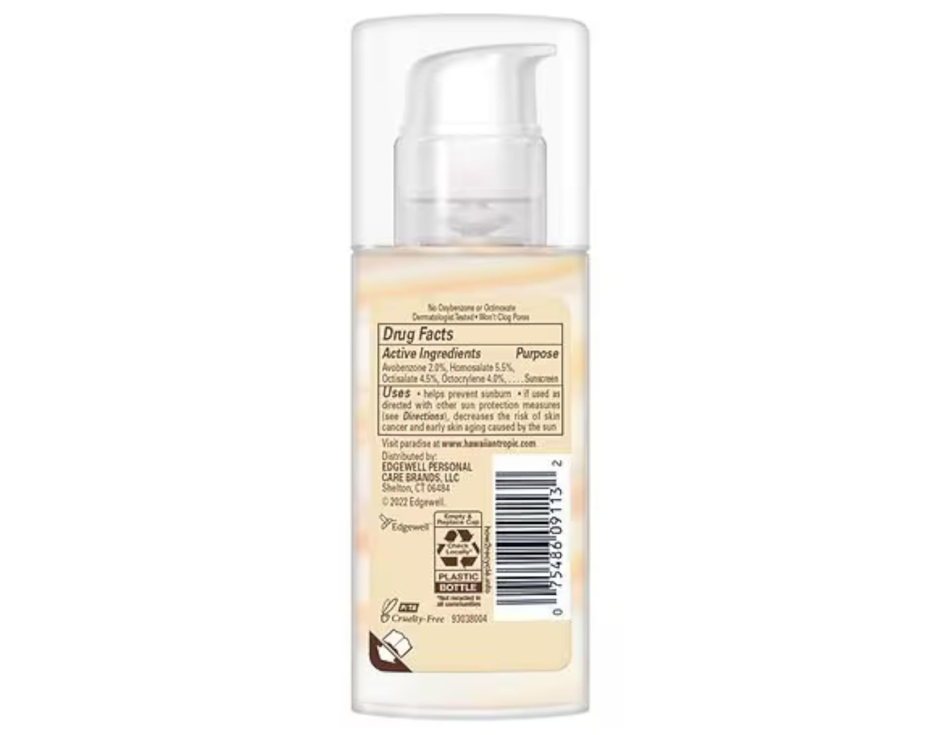 Hawaiian Tropic Weightless Hydration Facial Sunscreen SPF 30 – 2 Pack, 1.7oz