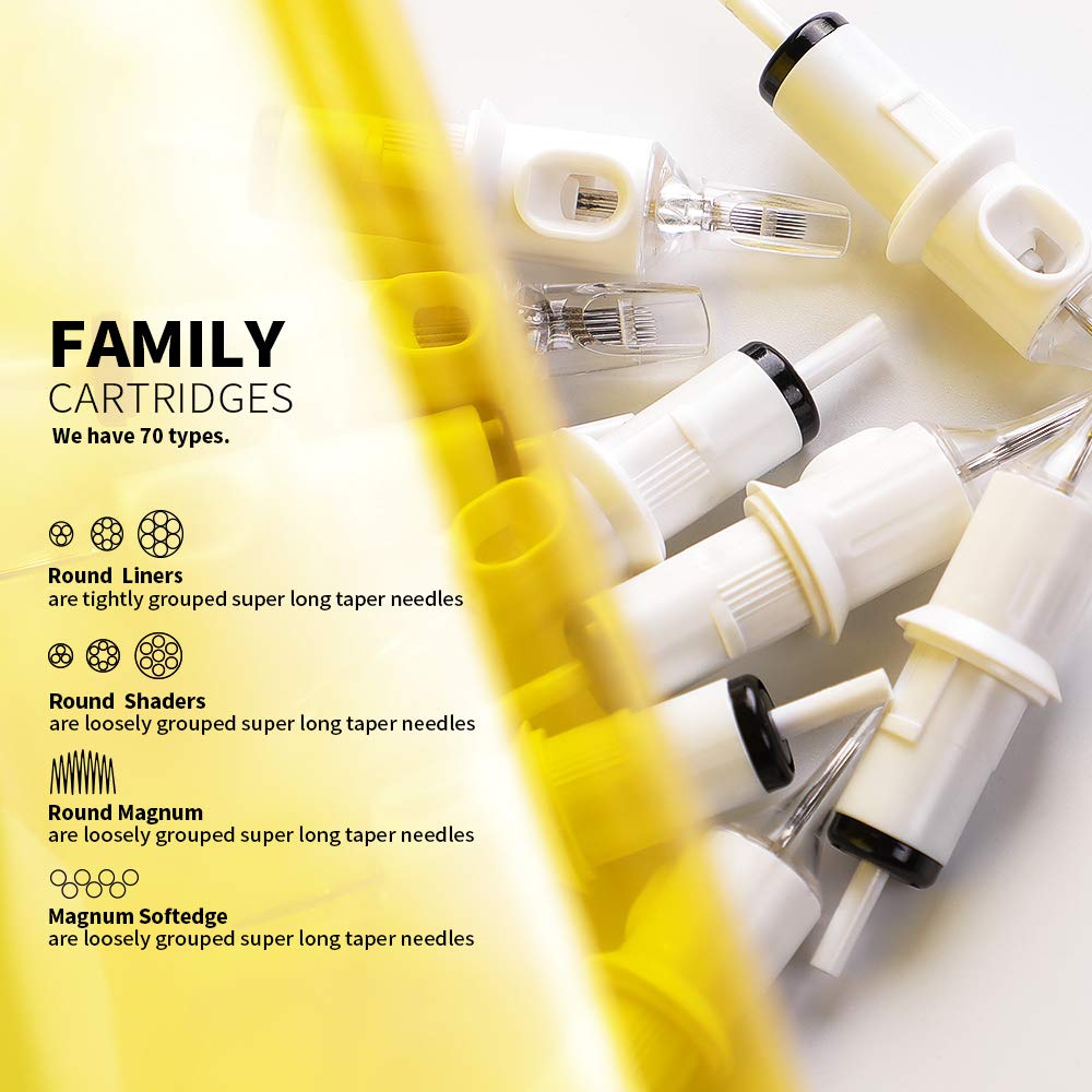 HAWINK Tattoo Cartridge Needles #12 11RL X-Taper with Membrane, 20Pcs