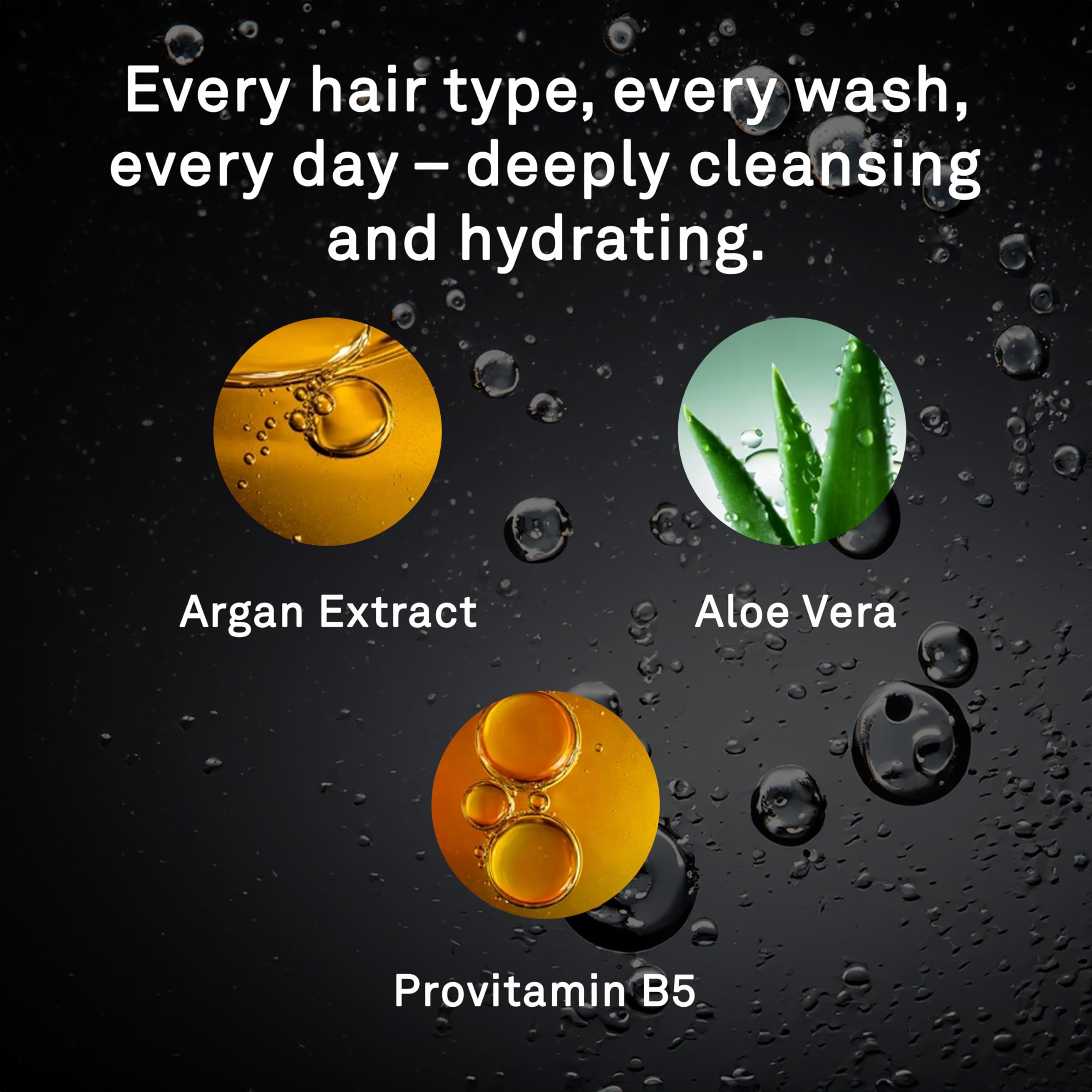 Hawthorne All Day Men's Shampoo — Sulfate Free, Argan & Coconut Oil, Night Swim Scent (16 oz x2)