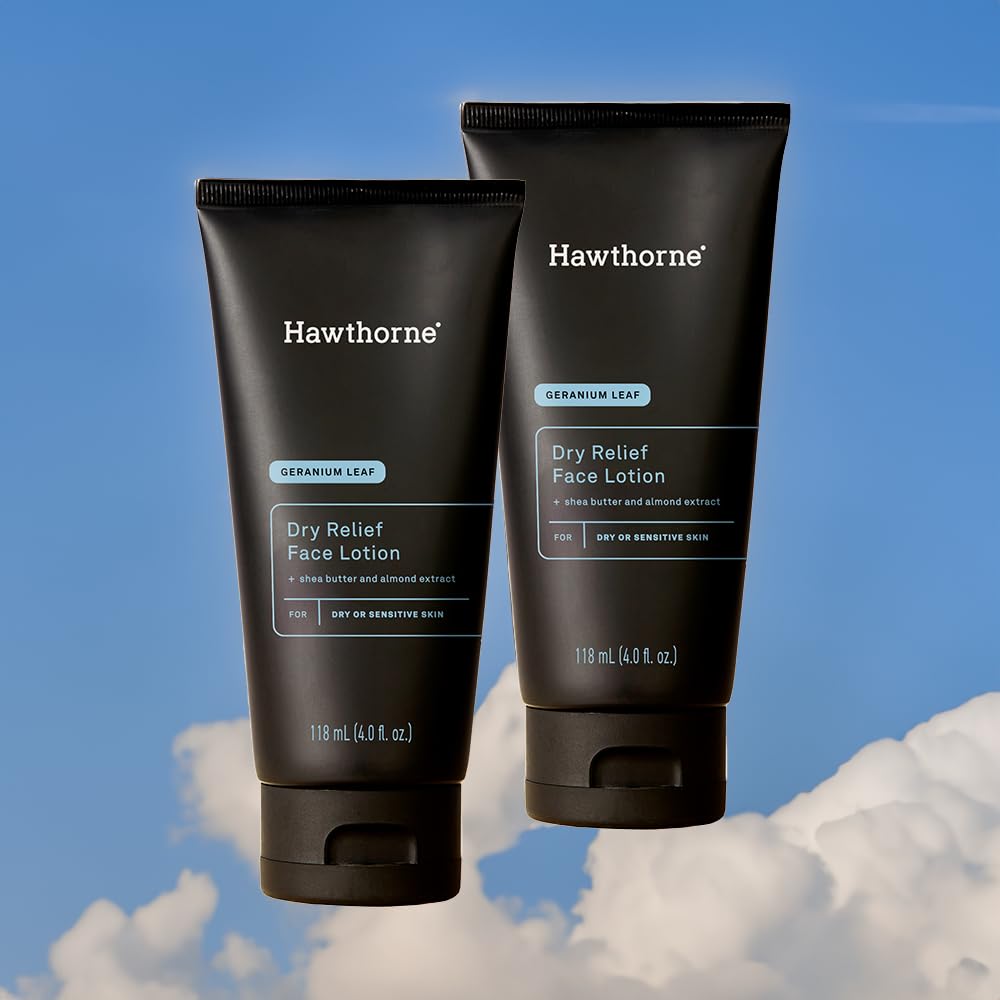 Hawthorne Men's Ultra Moisturizing Dry Relief Face Lotion – 2-Pack, 4 fl oz Each