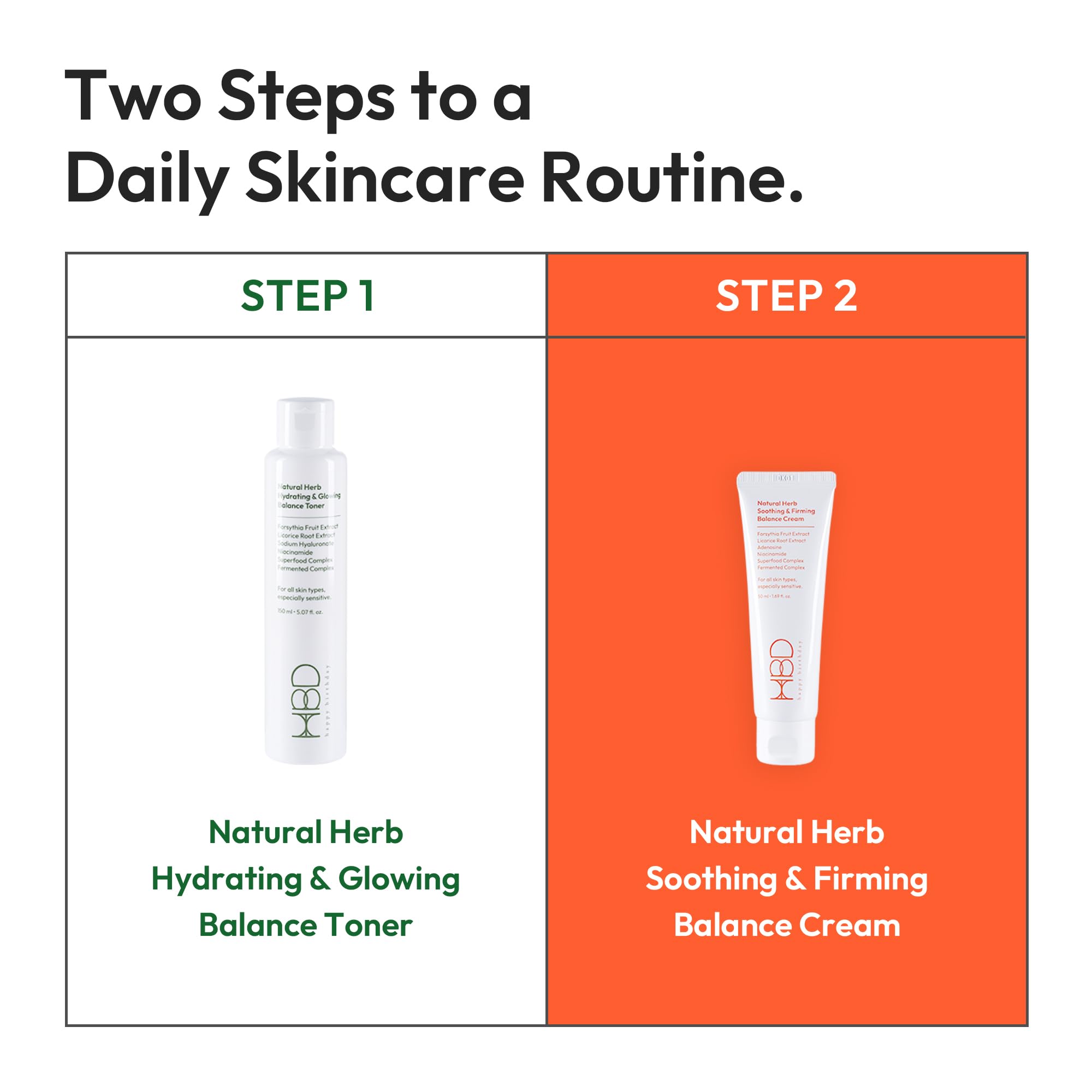 HBD Soothing & Firming Face Moisturizer with Niacinamide & Adenosine – Hydrating Korean Cream (1.69 fl oz)
