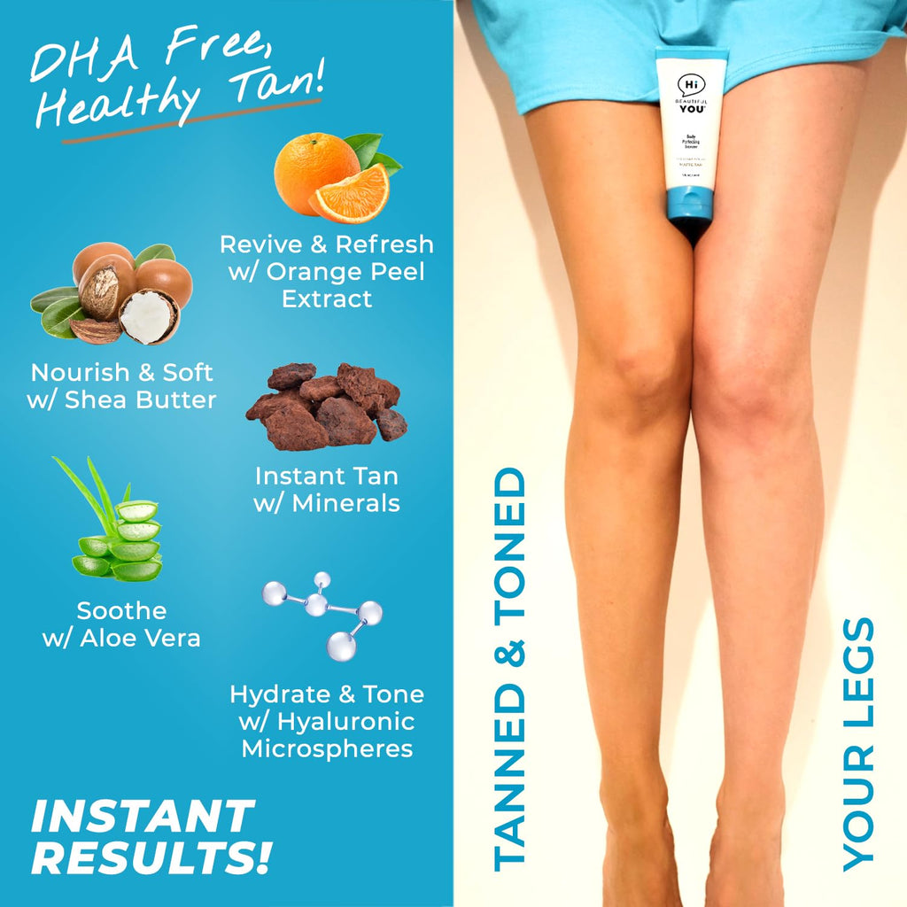 BE YOU BODY by HBY | Body Perfecting Bronzer – Instant Sunless Glow, Transfer- and Sweat-Resistant