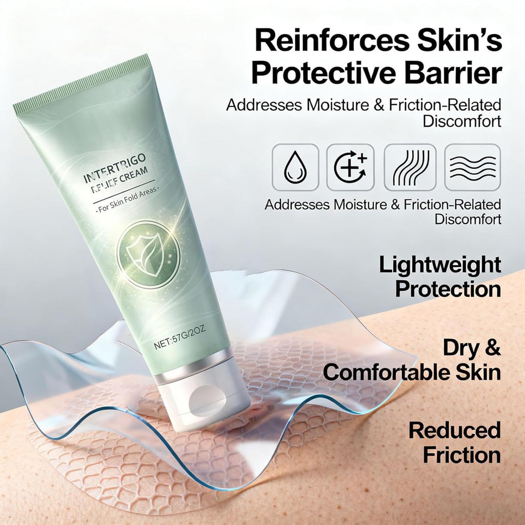 Hea Lora Intertrigo Cream – Skin Fold Care with Zinc Oxide & Undecylenic Acid | Non-Steroid (2PCS)