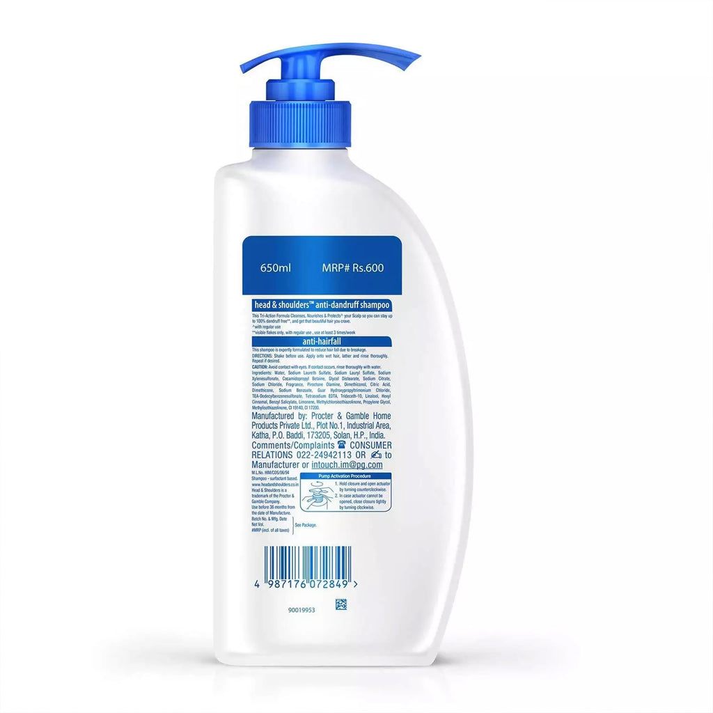 Head & Shoulders Anti Hair Fall Shampoo – 2-Pack Anti Dandruff, 22 oz Pump Bottles