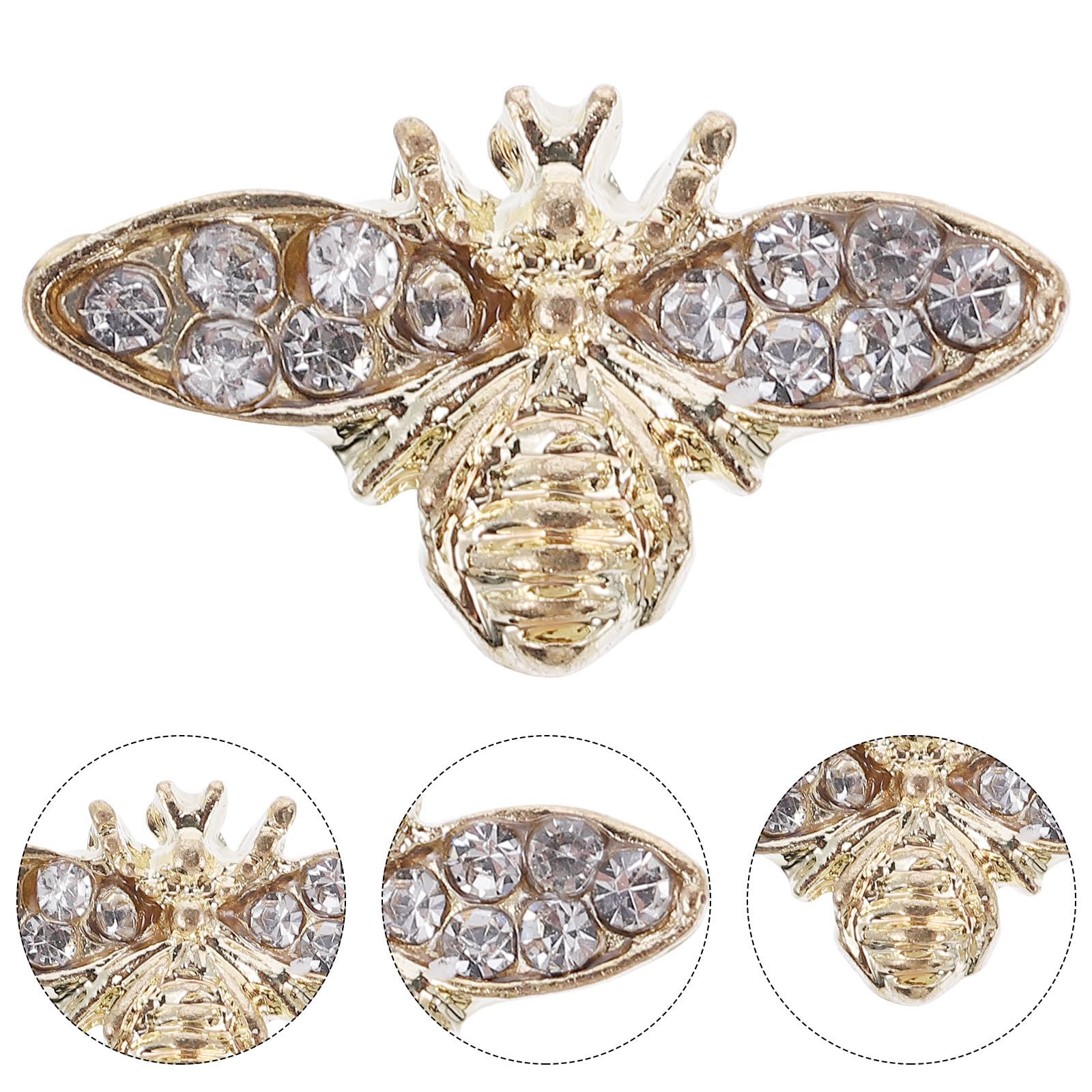 Healeved Bee Nail Charms 3D Alloy – Retro Nail Art Accessories for Acrylic & Natural Nails
