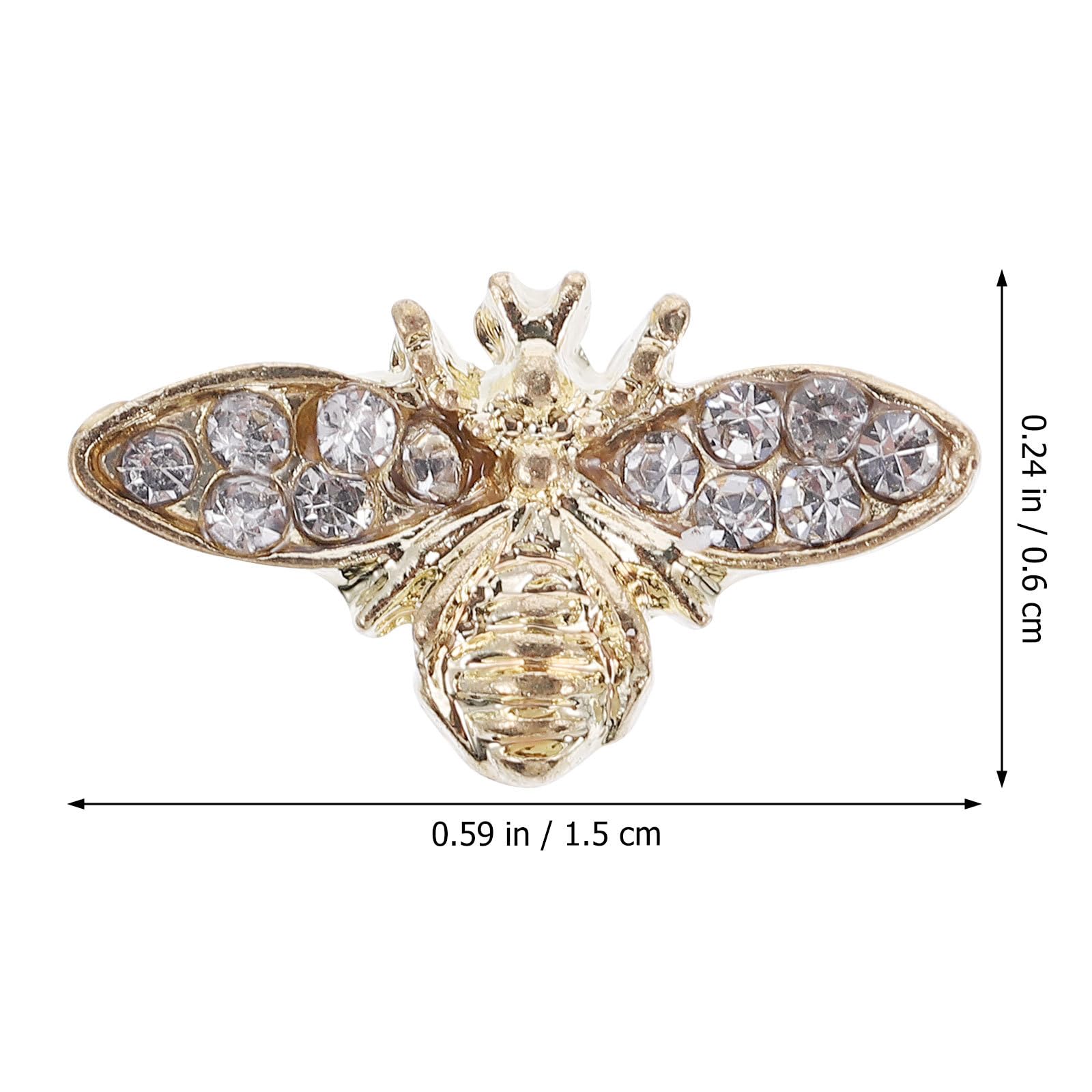 Healeved Bee Nail Charms 3D Alloy – Retro Nail Art Accessories for Acrylic & Natural Nails