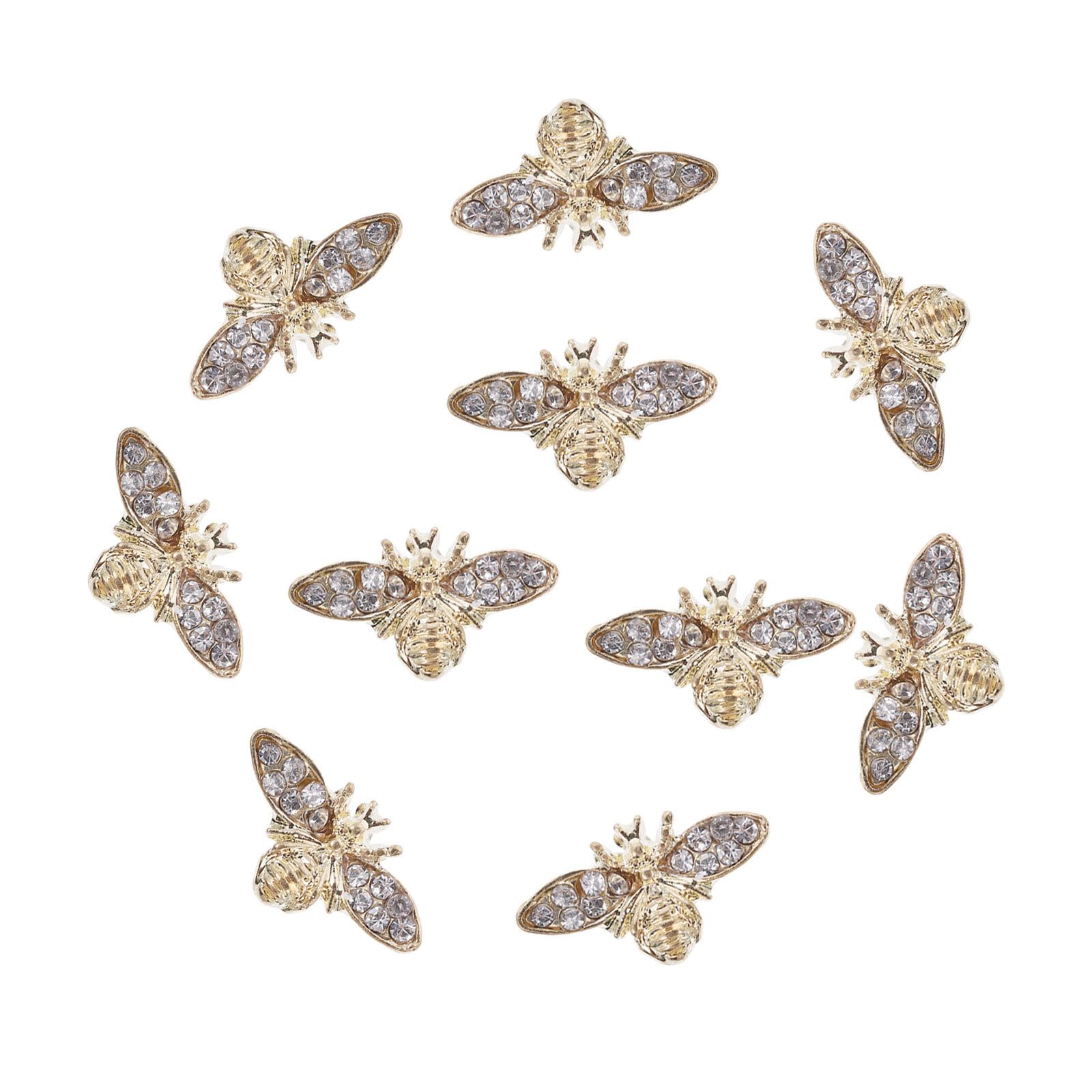 Healeved Bee Nail Charms 3D Alloy – Retro Nail Art Accessories for Acrylic & Natural Nails