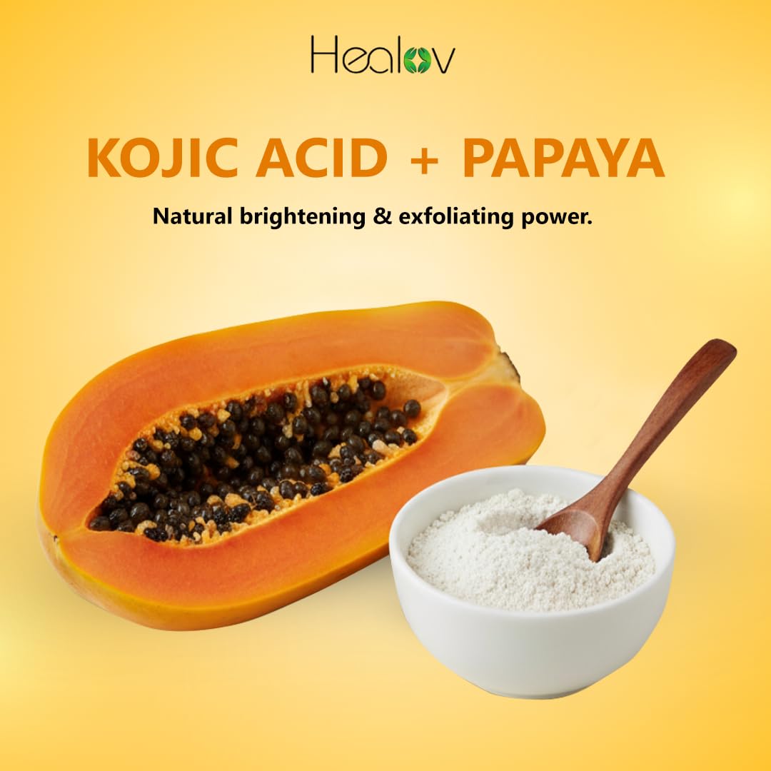 Healov Kojic Acid Body Wash & Turmeric Soap for Hyperpigmentation