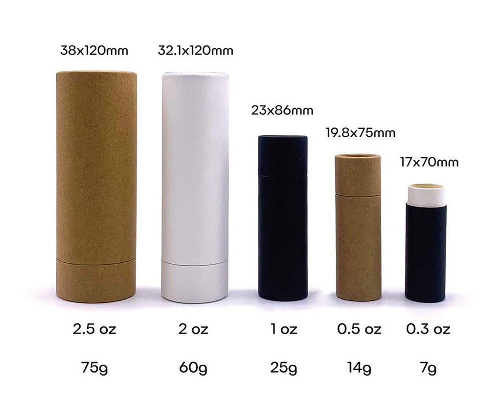 Healthcom 10-Pack 2oz Paperboard Lip Balm Tubes – Refillable DIY Lip Gloss Containers (Brown)