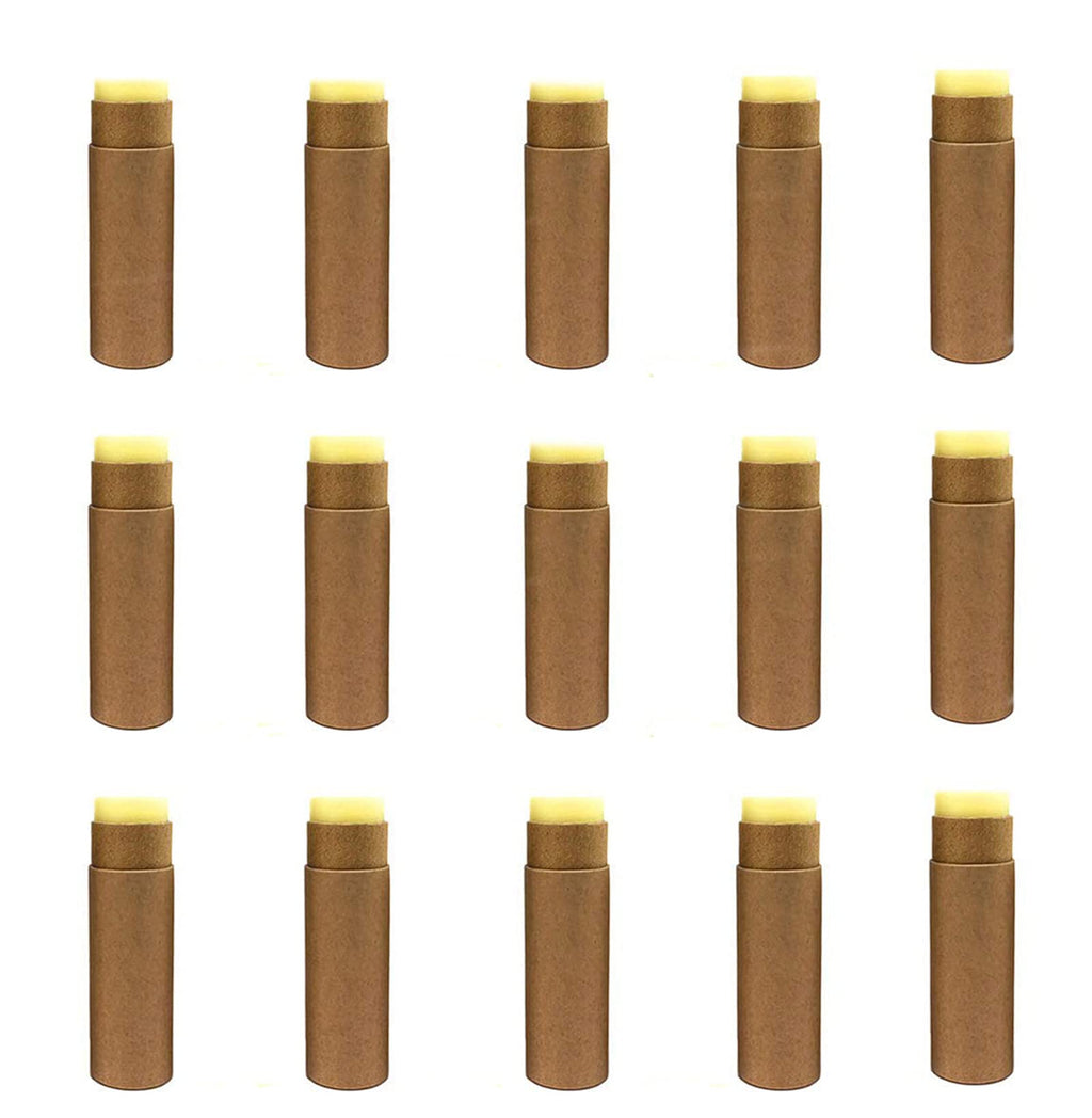 Healthcom 10-Pack 2oz Paperboard Lip Balm Tubes – Refillable DIY Lip Gloss Containers (Brown)