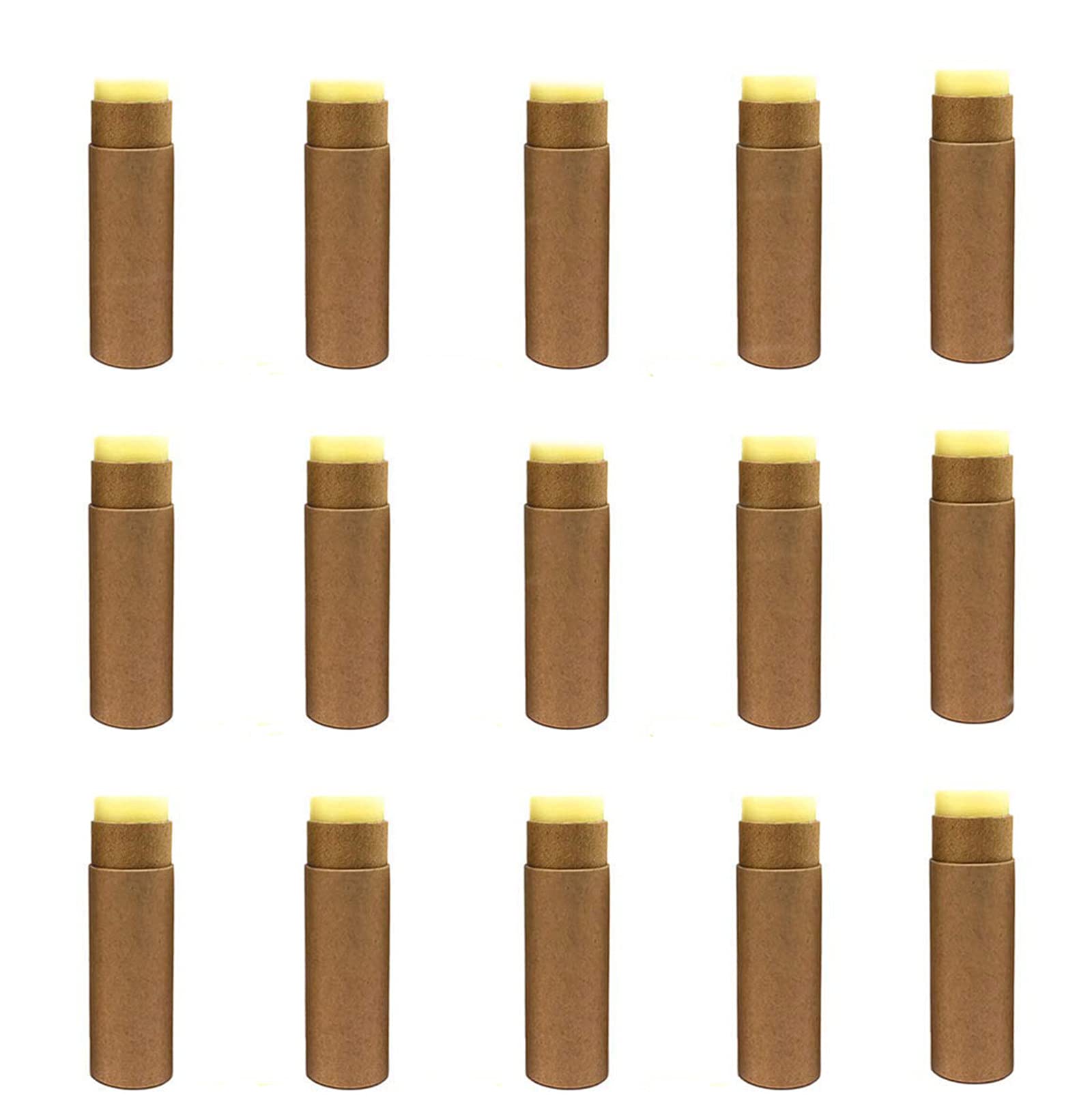 Healthcom 10-Pack 2oz Paperboard Lip Balm Tubes – Refillable DIY Lip Gloss Containers (Brown)