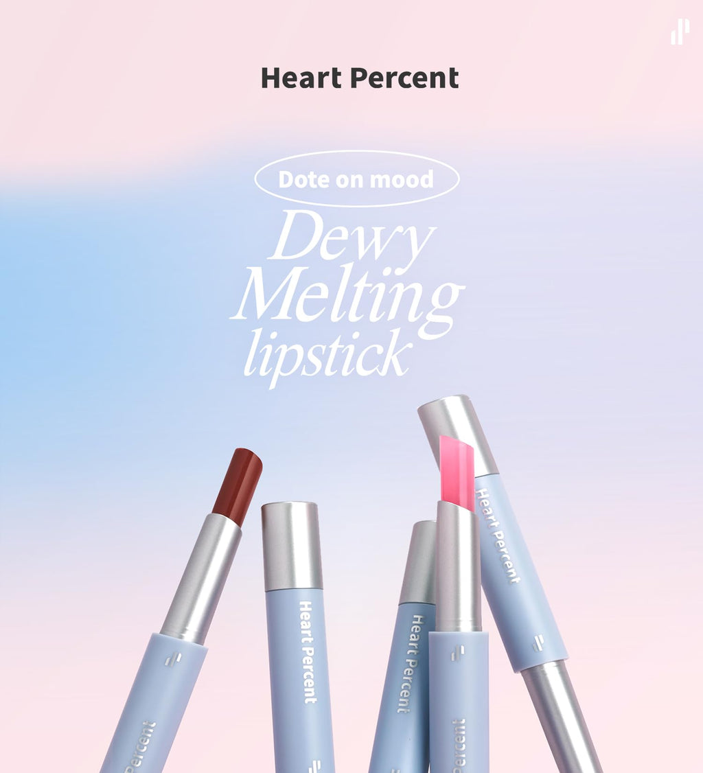 Heart Percent Dote On Mood Dewy Black Lipstick – High-Shine Dewy Melting Lip Color