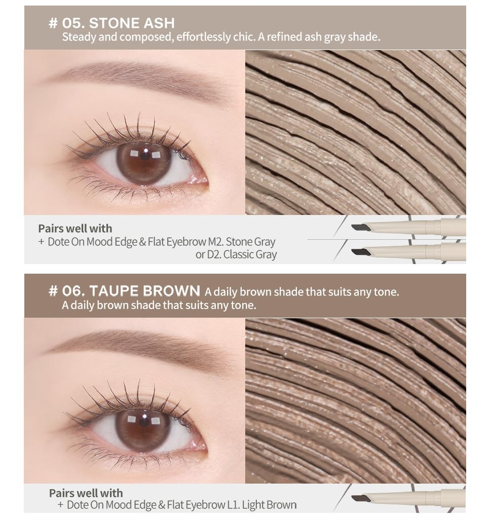 Heart Percent Dote On Mood Browcara 04 Ash Pink – Waterproof, Long-Lasting Brow Color Mascara