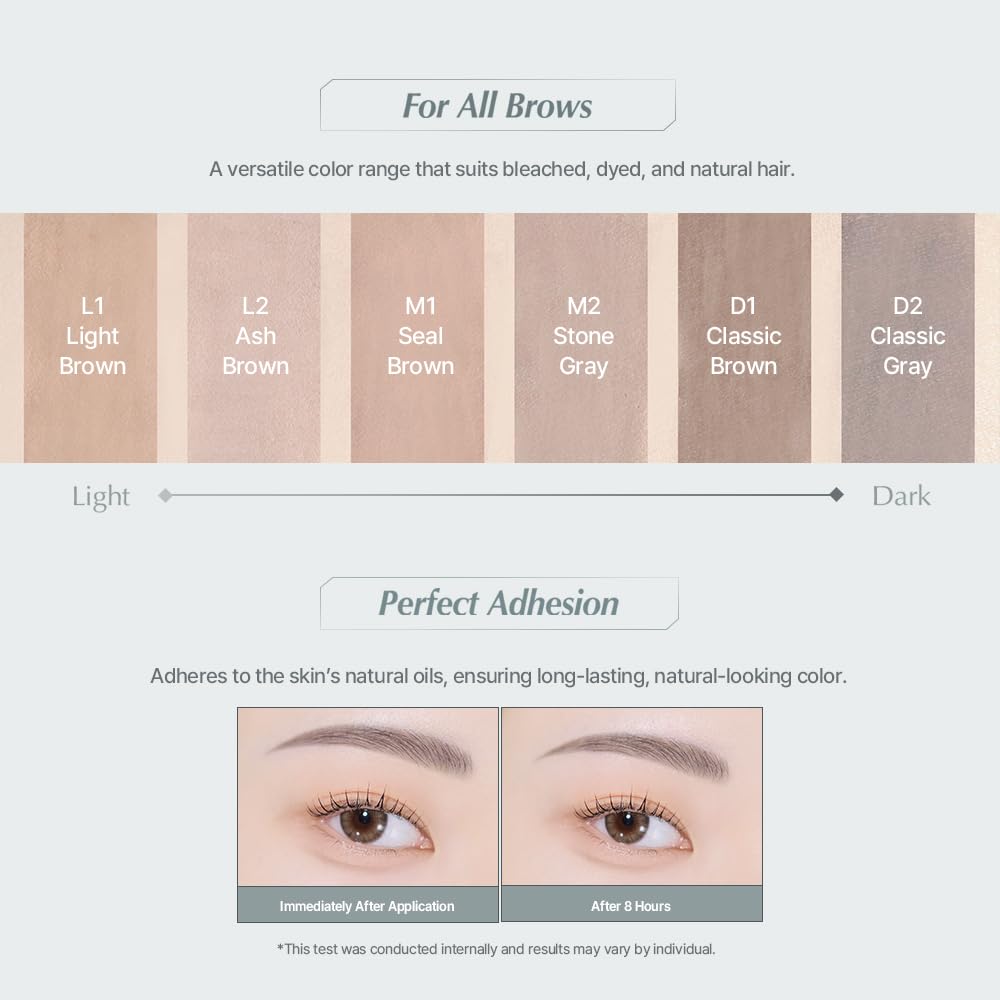 Heart Percent Dote On Mood Edge & Flat Brow Pencil Retractable Definer with Built-in Shaper Spoolie D1 Classic Brown