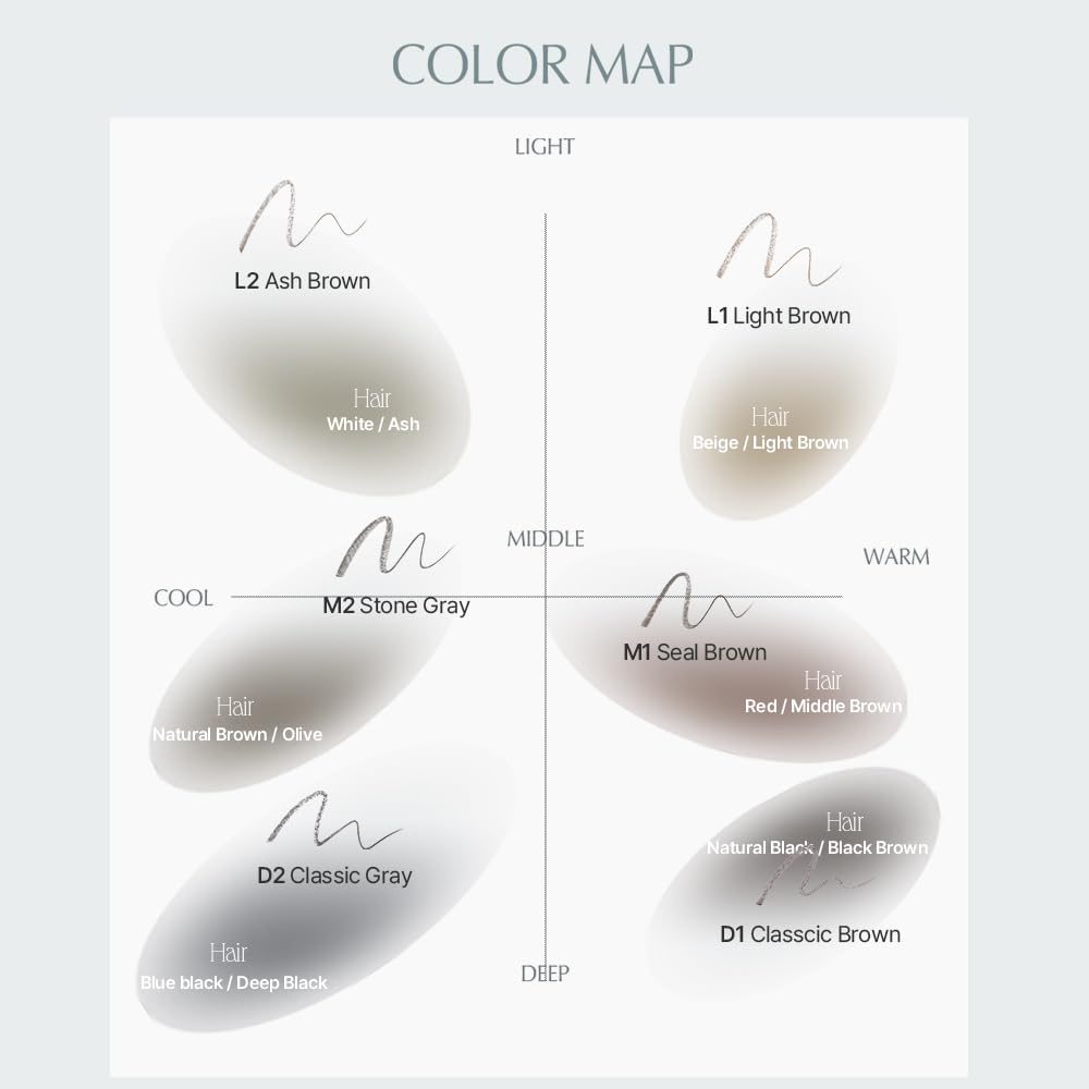 Heart Percent Dote On Mood Edge & Flat Brow Pencil Retractable Definer with Built-in Shaper Spoolie D1 Classic Brown