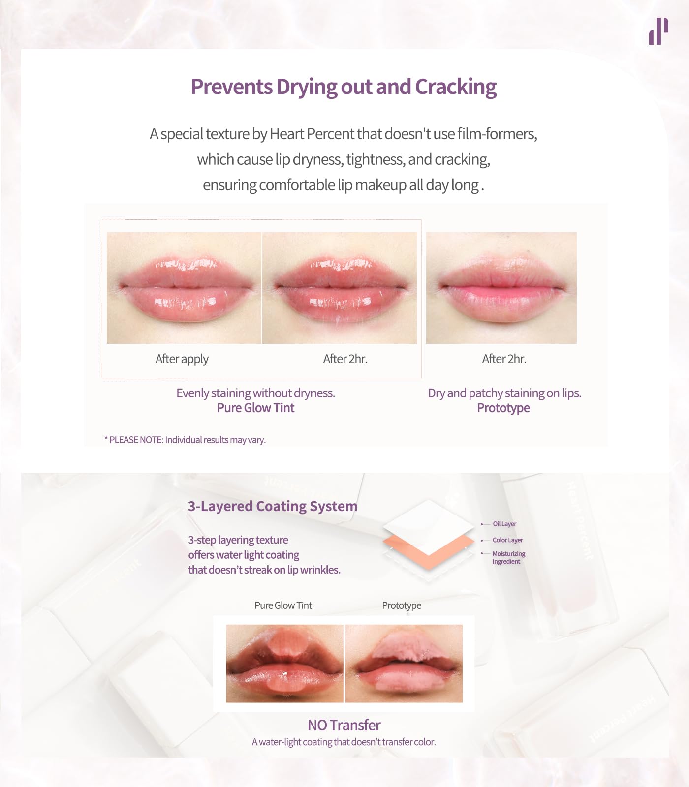Heart Percent Dote On Mood Glow Tint #05 Red Orange — Lightweight, Hydrating Lip Stain (6.8g)