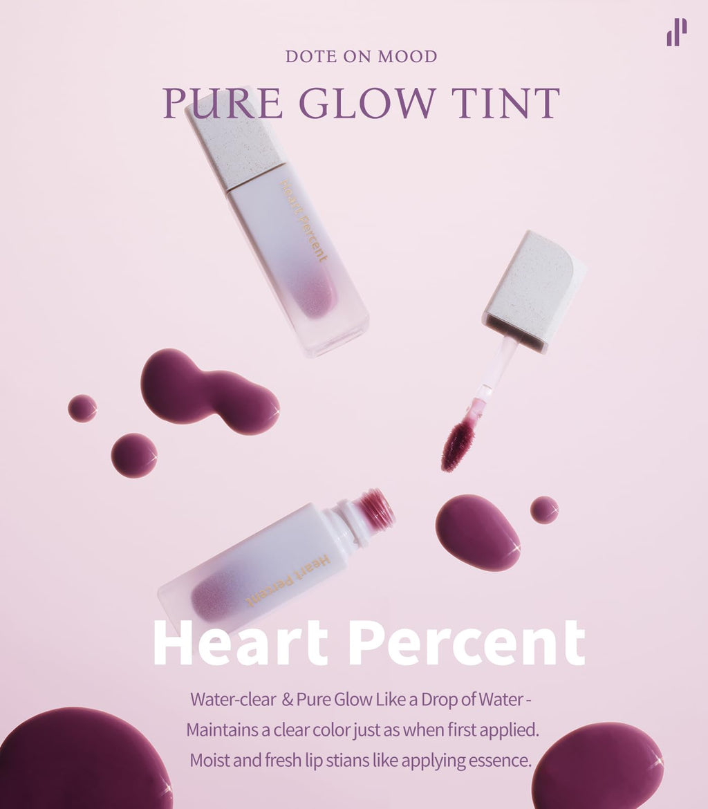 Heart Percent Dote On Mood Glow Tint #05 Red Orange — Lightweight, Hydrating Lip Stain (6.8g)