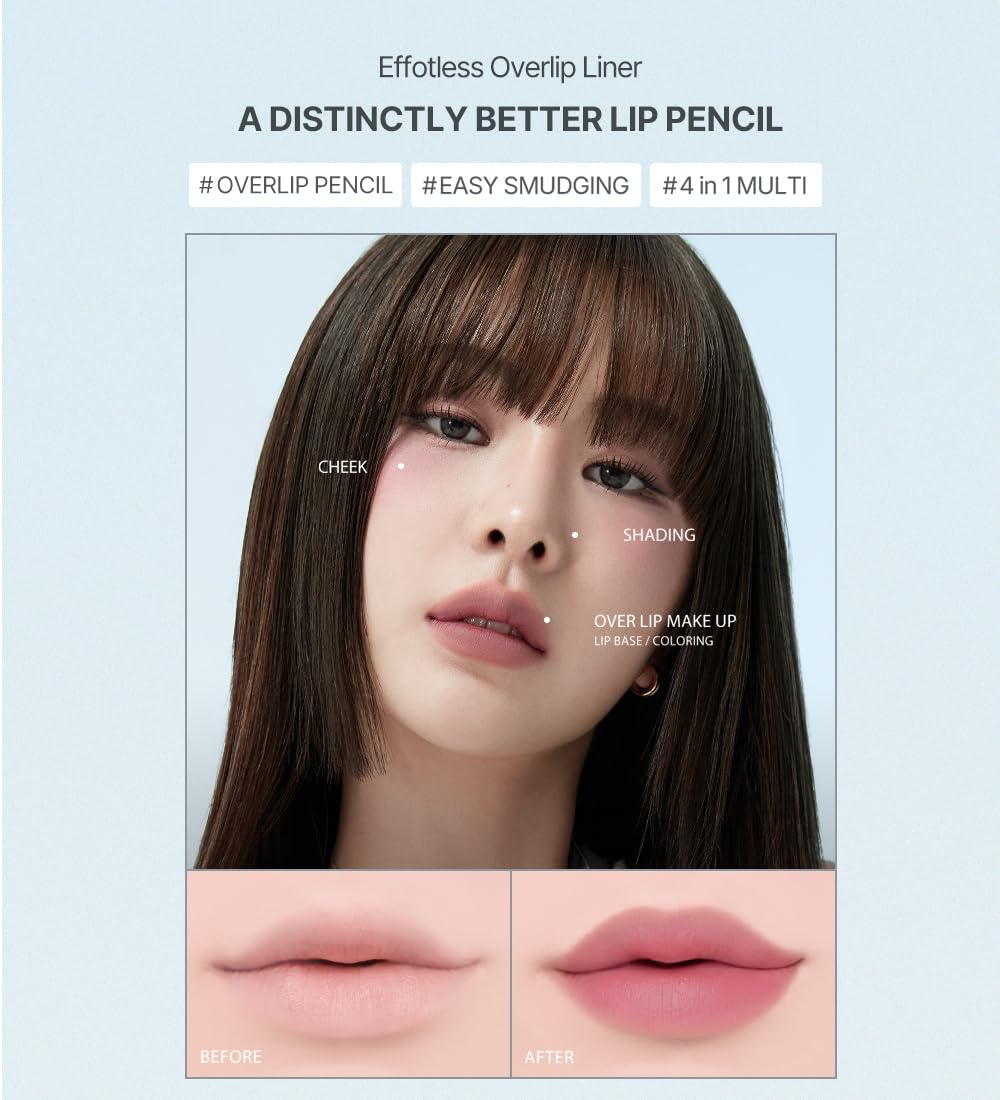 Heart Percent Dote On Mood Lip Pencil – Long-Lasting Mauve Lips (0.8g) Retractable Lip Liner