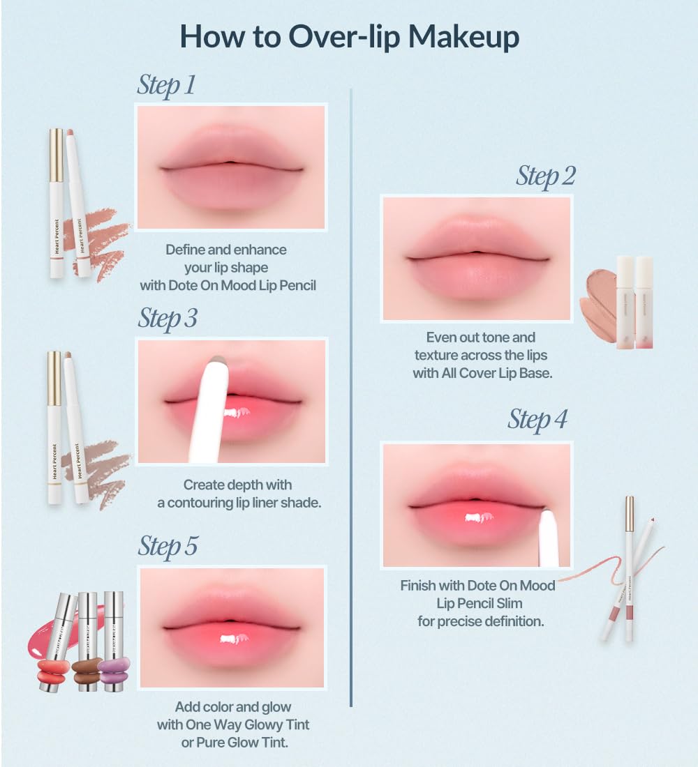 Heart Percent Dote On Mood One Way Glowy Tint – Muted Caramel Lip Stain