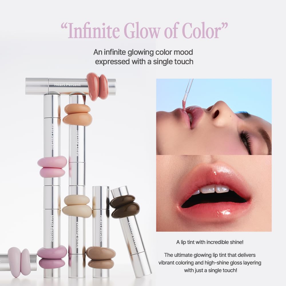 Heart Percent Dote On Mood Tint – One Way Glowy Tint with Glass-Like Shine (#12 Midnight Leaves)