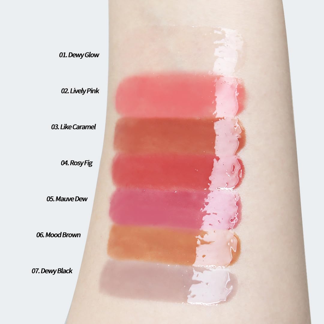Heart Percent Dote On Mood Dewy Black Lipstick – High-Shine Dewy Melting Lip Color