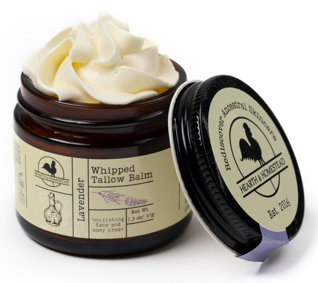 Hearth and Homestead Lavender Tallow Balm – Organic Whipped Moisturizer & Body Butter