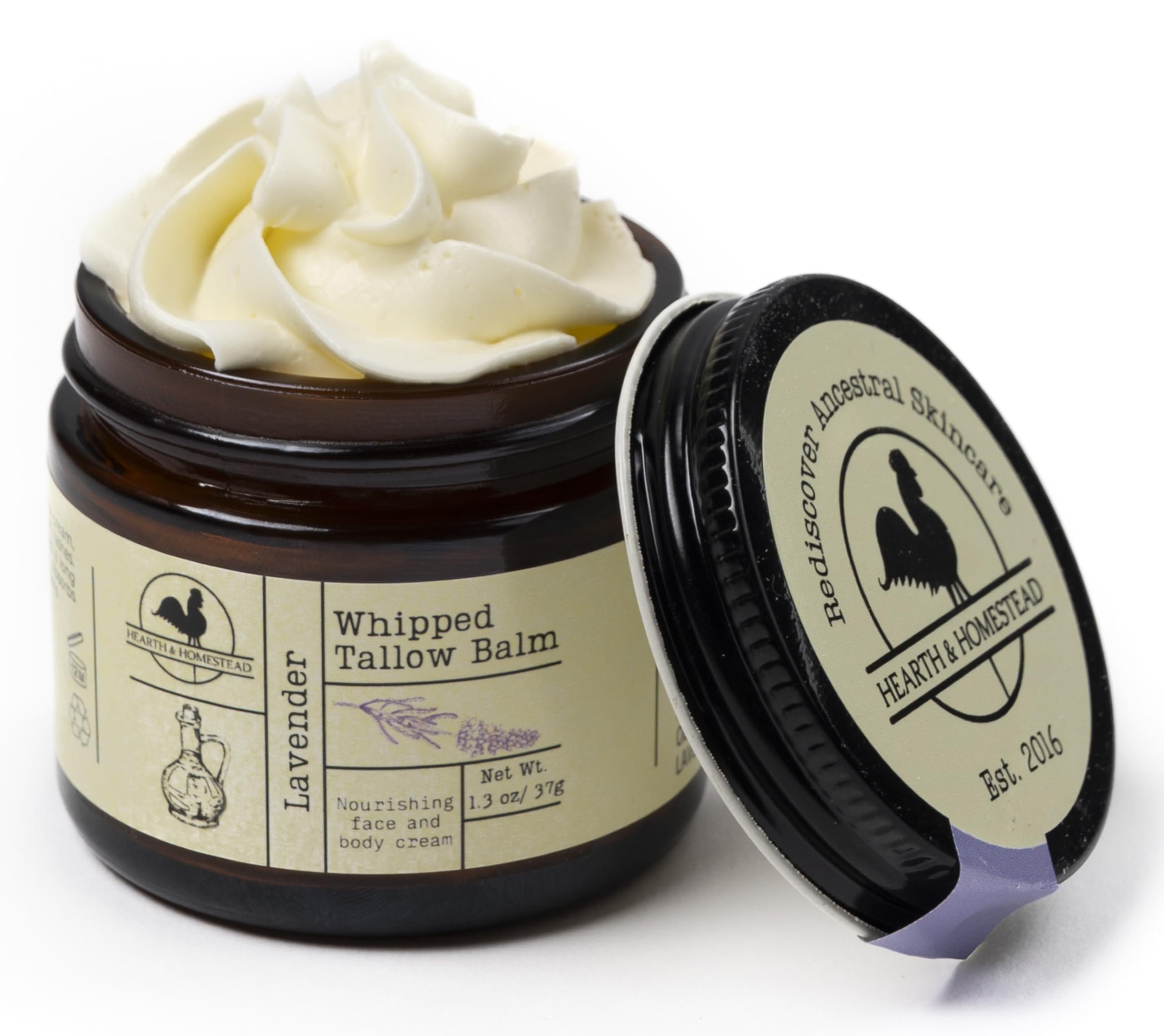 Hearth and Homestead Lavender Tallow Balm – Organic Whipped Moisturizer & Body Butter