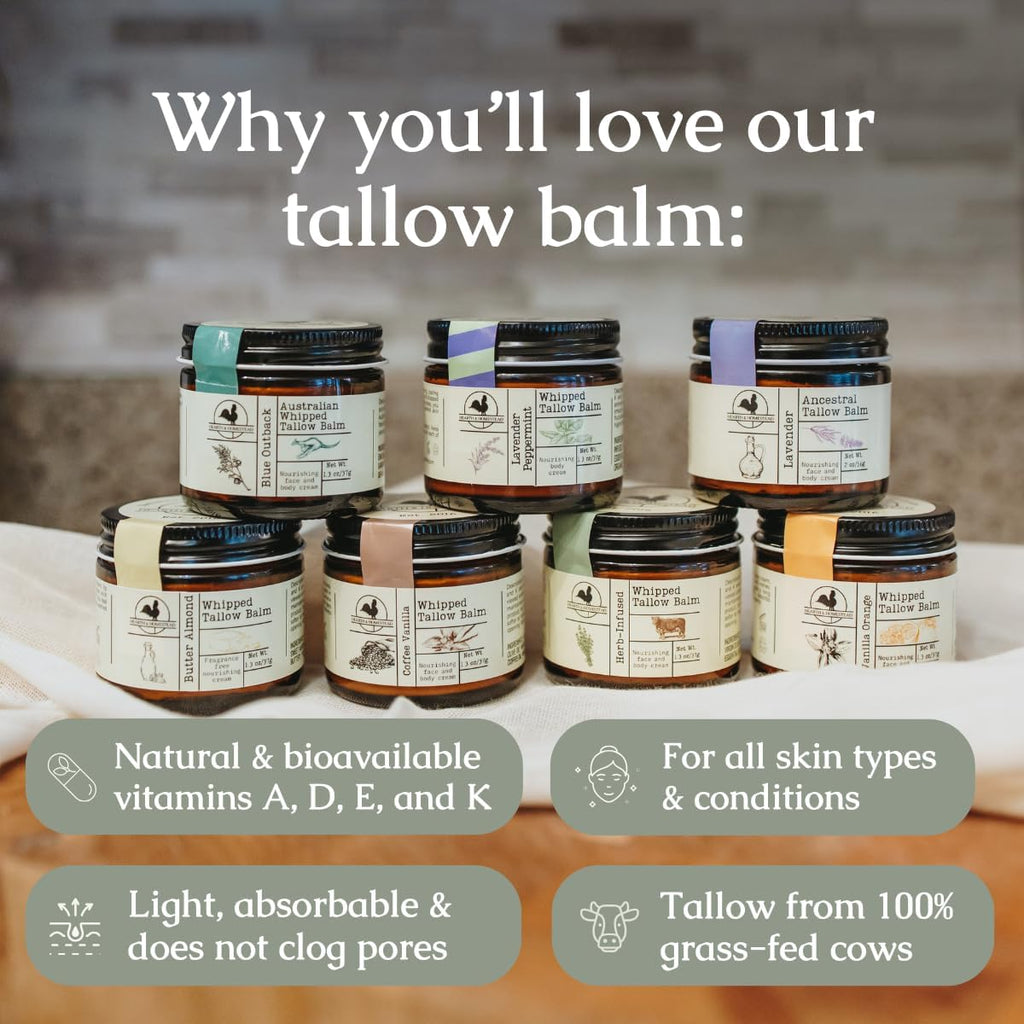 Hearth and Homestead Lavender Tallow Balm – Organic Whipped Moisturizer & Body Butter