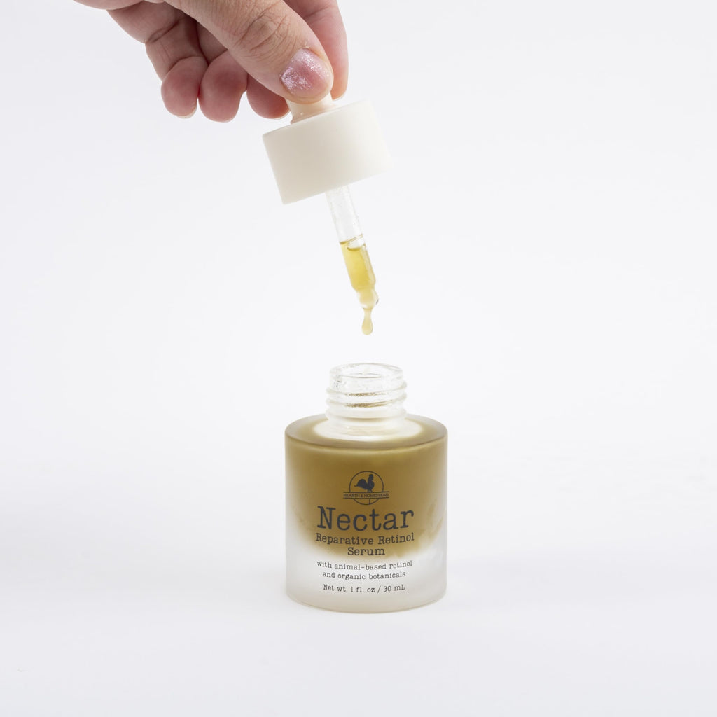 Nectar Natural Retinol Serum by Hearth & Homestead – Cod Liver Oil, Tallow & Emu Oil | 1 fl oz