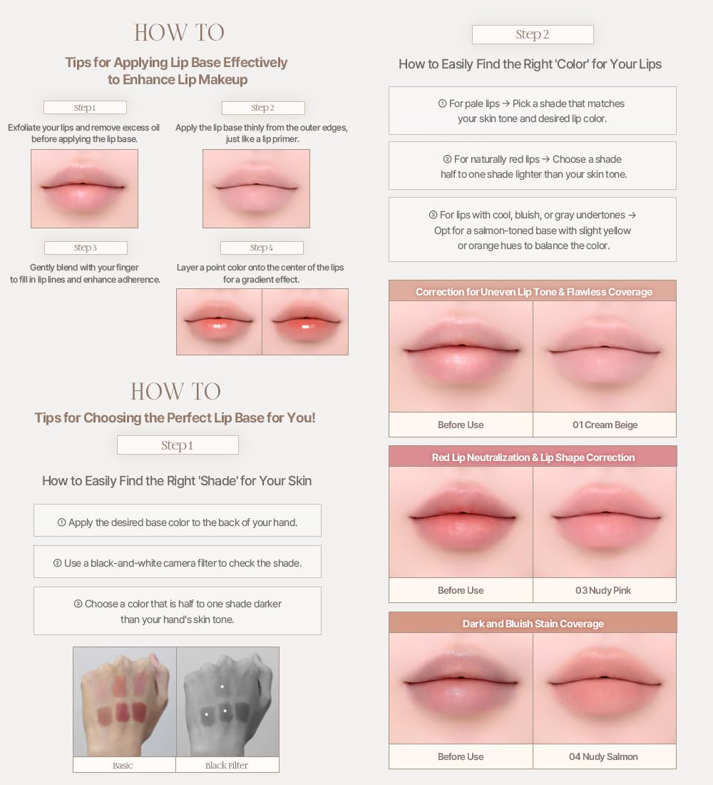 Heart Percent Dote On Mood All Cover Lip Base #07 Vanilla Beige – Lightweight Lip Tone Base