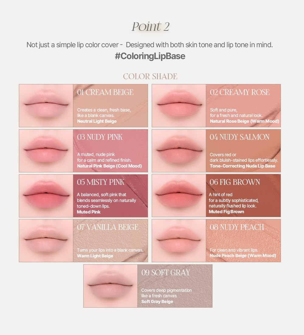Heart Percent Dote On Mood All Cover Lip Base #07 Vanilla Beige – Lightweight Lip Tone Base