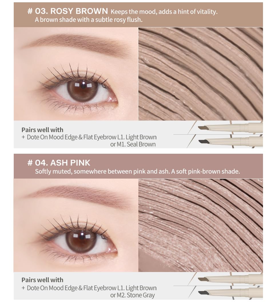 Heart Percent Dote On Mood Browcara – Waterproof, Long-Lasting Brow Color Mascara (Stone Ash 05)