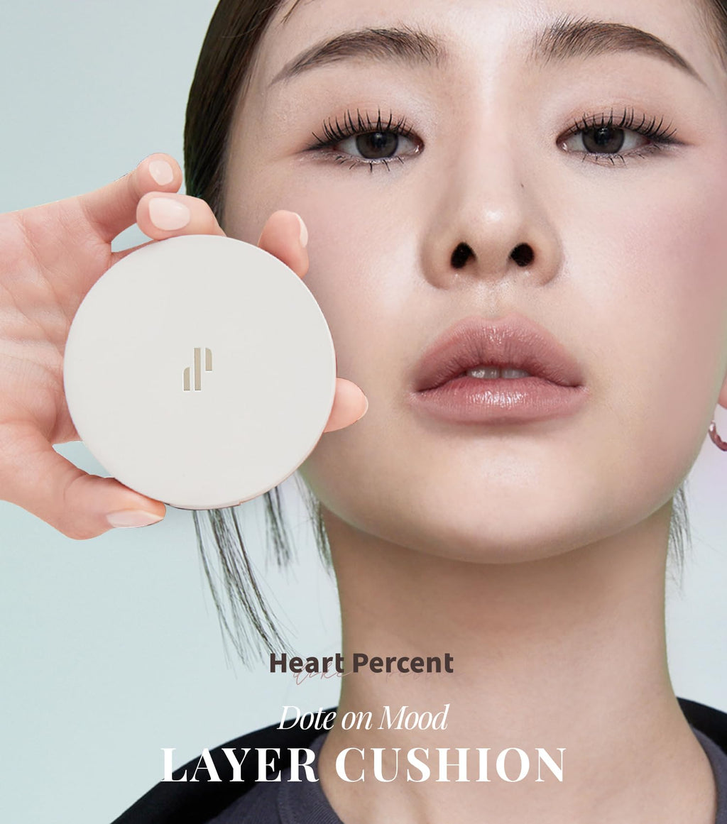 Heart Percent Dote on Mood Layer Cushion SPF 50+/PA+++ #21P – Full Coverage Foundation