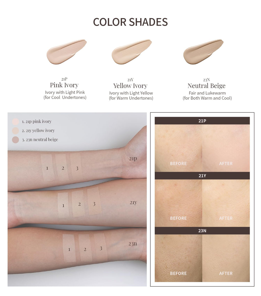 Heart Percent Dote on Mood Layer Cushion SPF 50+/PA+++ #21P – Full Coverage Foundation