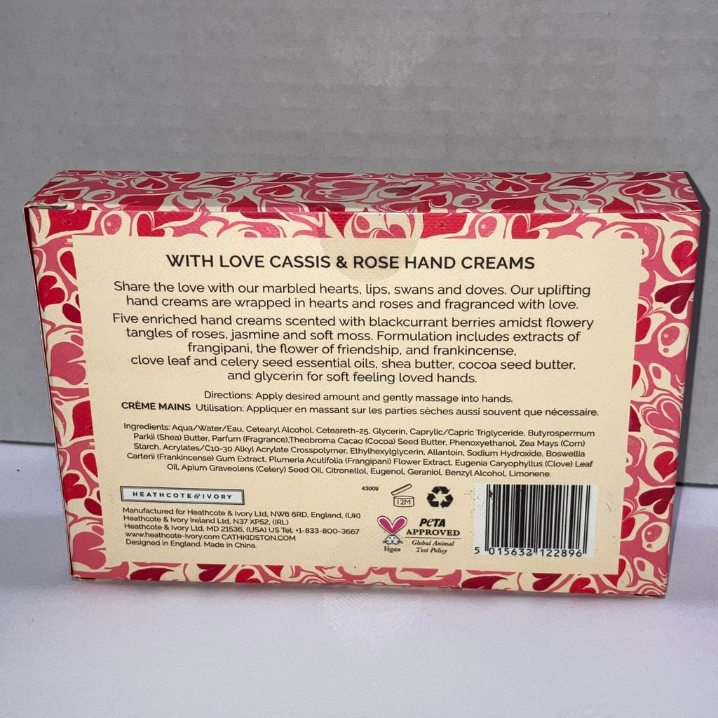 Heathcote & Ivory Cath Kidston With Love Cassis & Rose Hand Cream Set - 5x30ml
