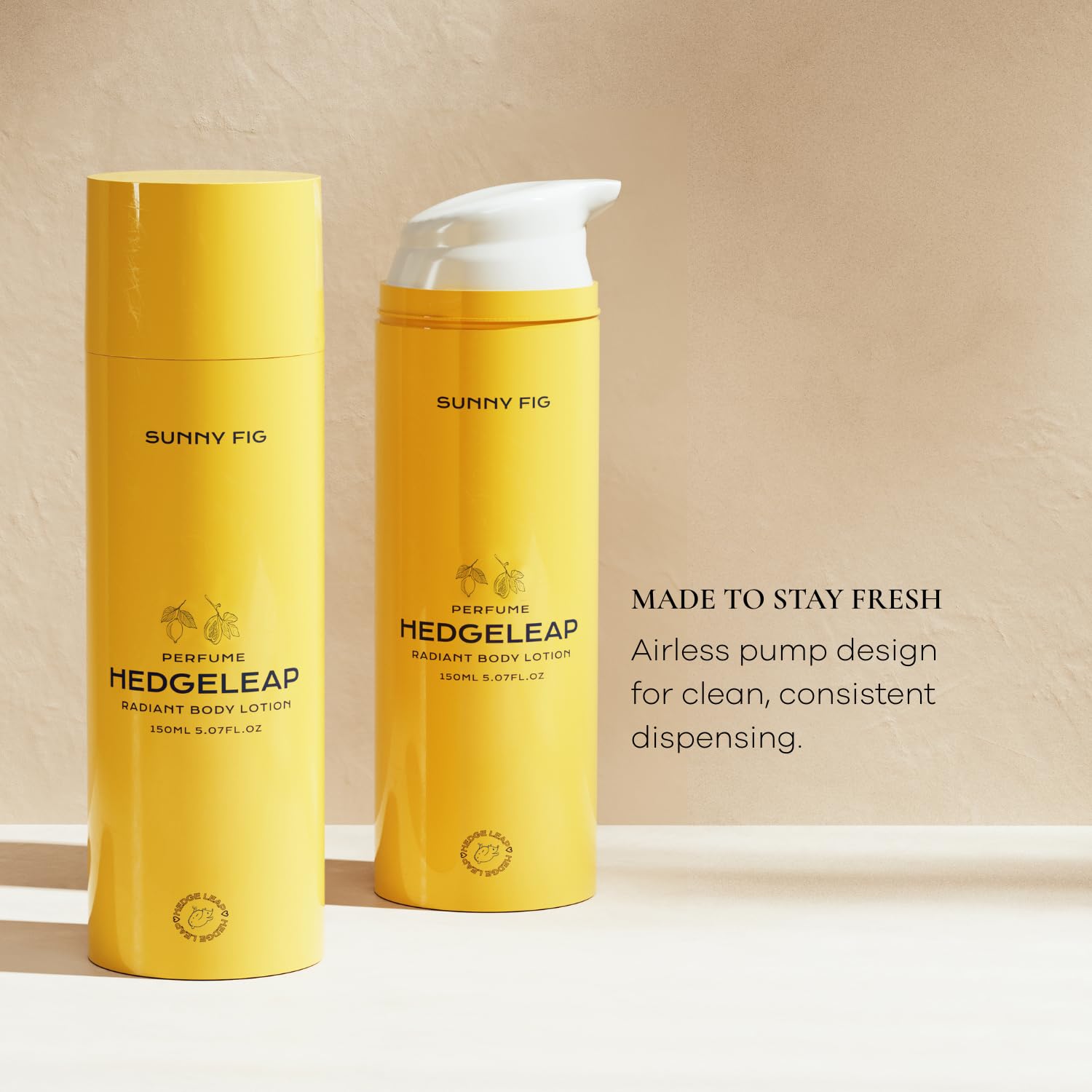HedgeLeap Sunny Fig Scented Body Lotion | Fragrance Moisturizer with 2% Niacinamide & Hyaluronic Acid