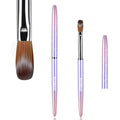 heemeei Acrylic Nail Brush Size 8 – 100% Kolinsky Hair, Sturdy Ergonomic Handle