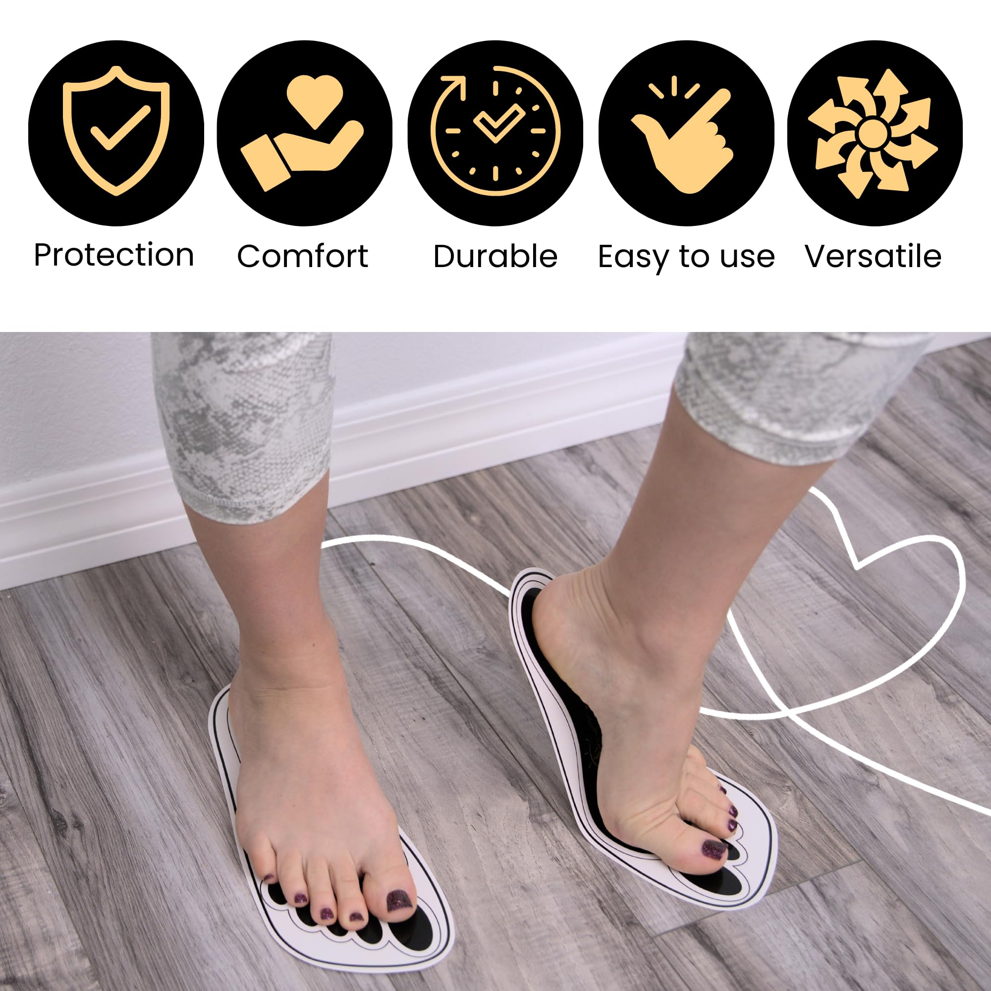 HeeStar 60 Pairs Disposable Black Tanning Feet Pads – Soles Protection for Spray Tans