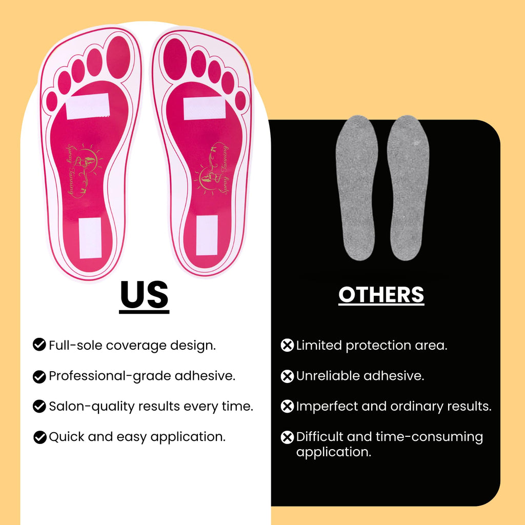 HeeStar 120 Pairs Disposable Spray Tan Feet Pads – Deluxe Hygienic Foot Protection for Salons & Home