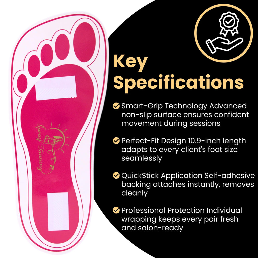 HeeStar 120 Pairs Disposable Spray Tan Feet Pads – Deluxe Hygienic Foot Protection for Salons & Home