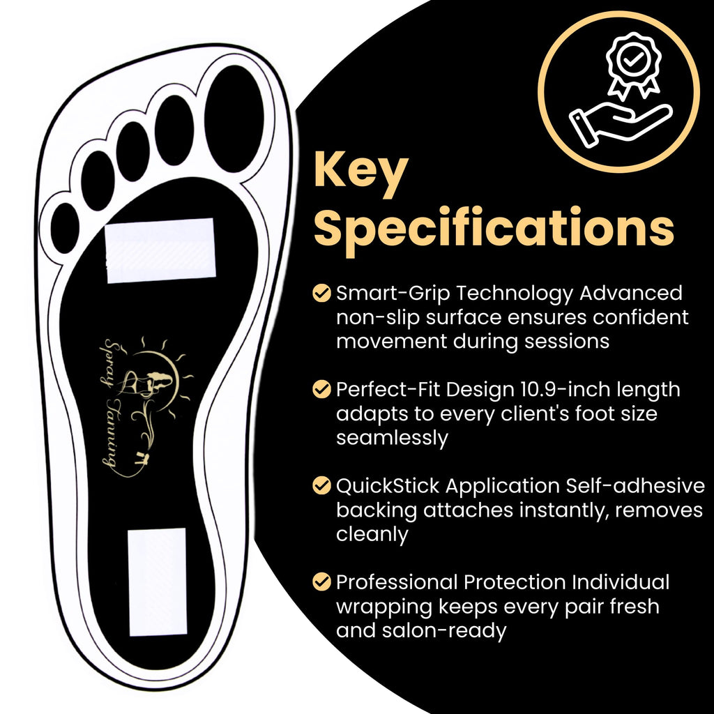 HeeStar 60 Pairs Disposable Black Tanning Feet Pads – Soles Protection for Spray Tans