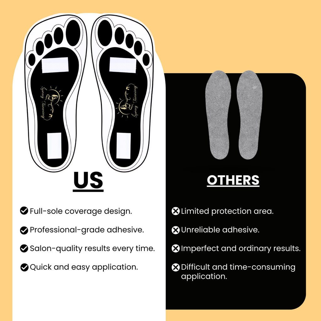HeeStar 60 Pairs Disposable Black Tanning Feet Pads – Soles Protection for Spray Tans