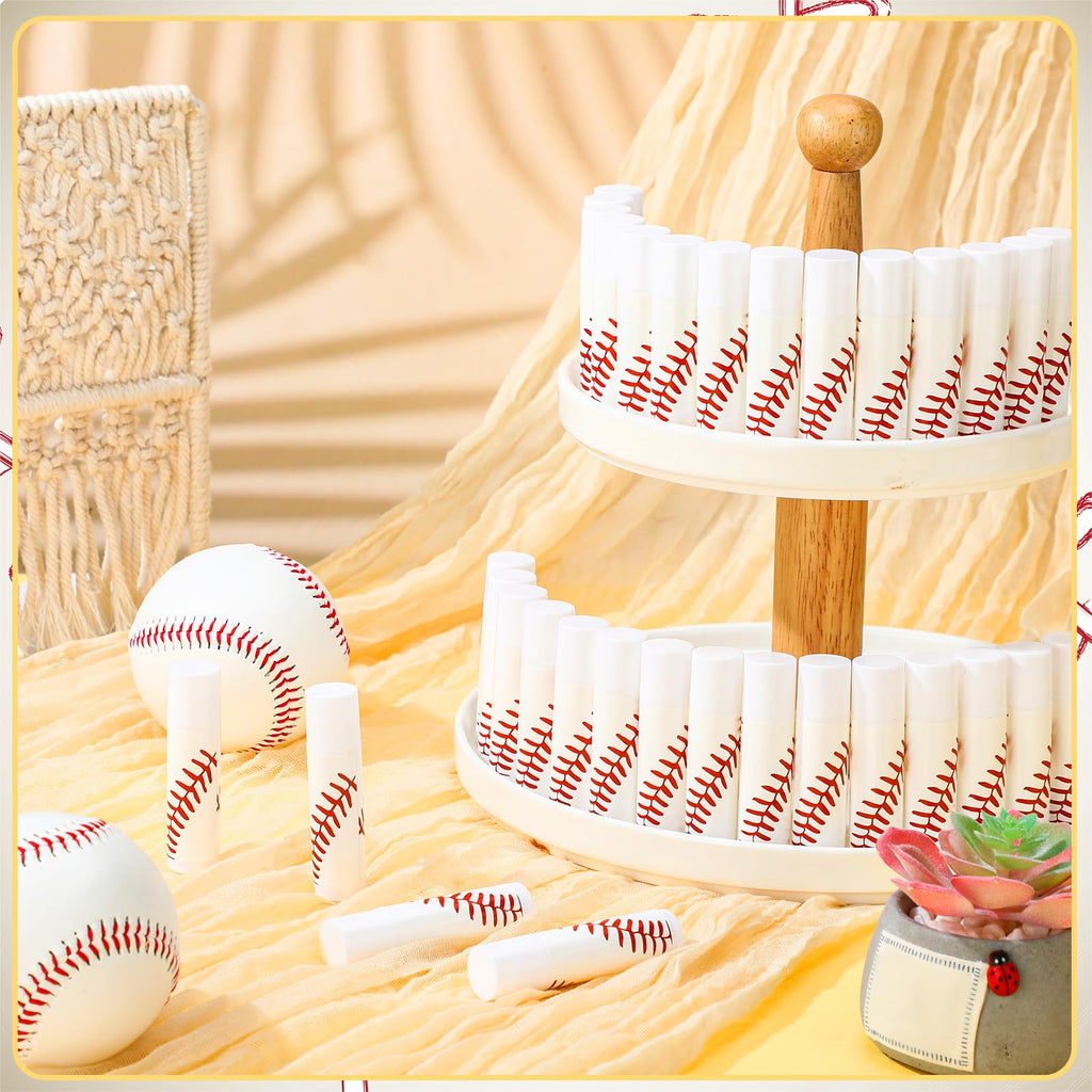 Heigble 144 Pcs Baseball Lip Balm Hand Cream Set – Baseball Party Supplies Gift Kit